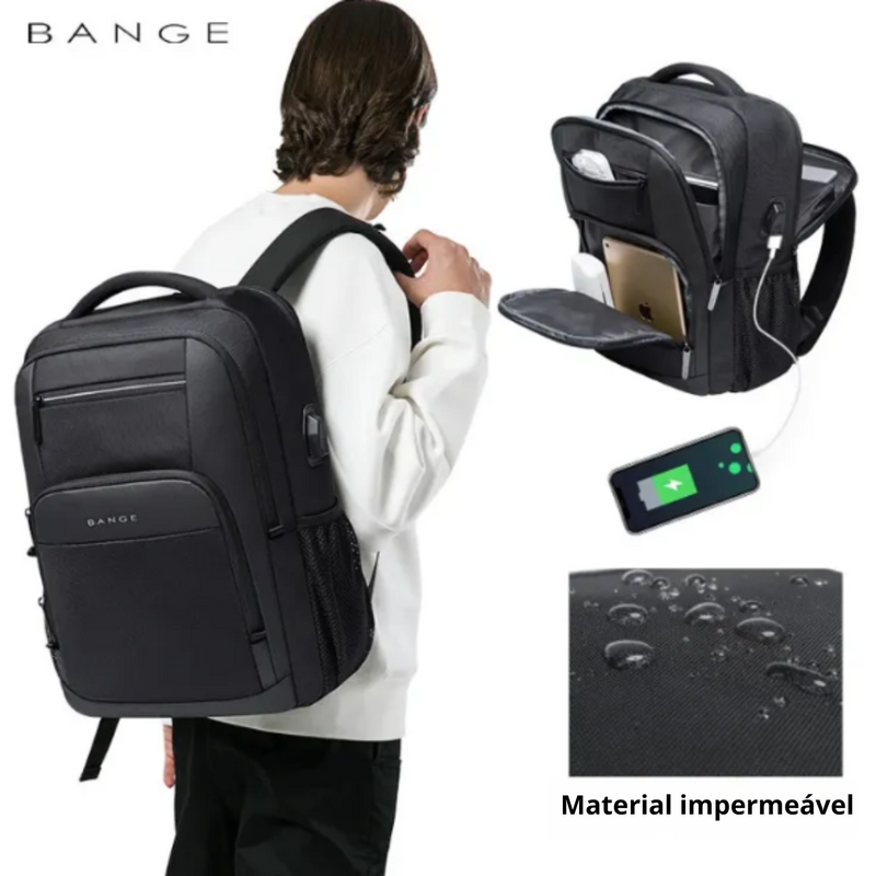 Mochila masculina com carregamento USB